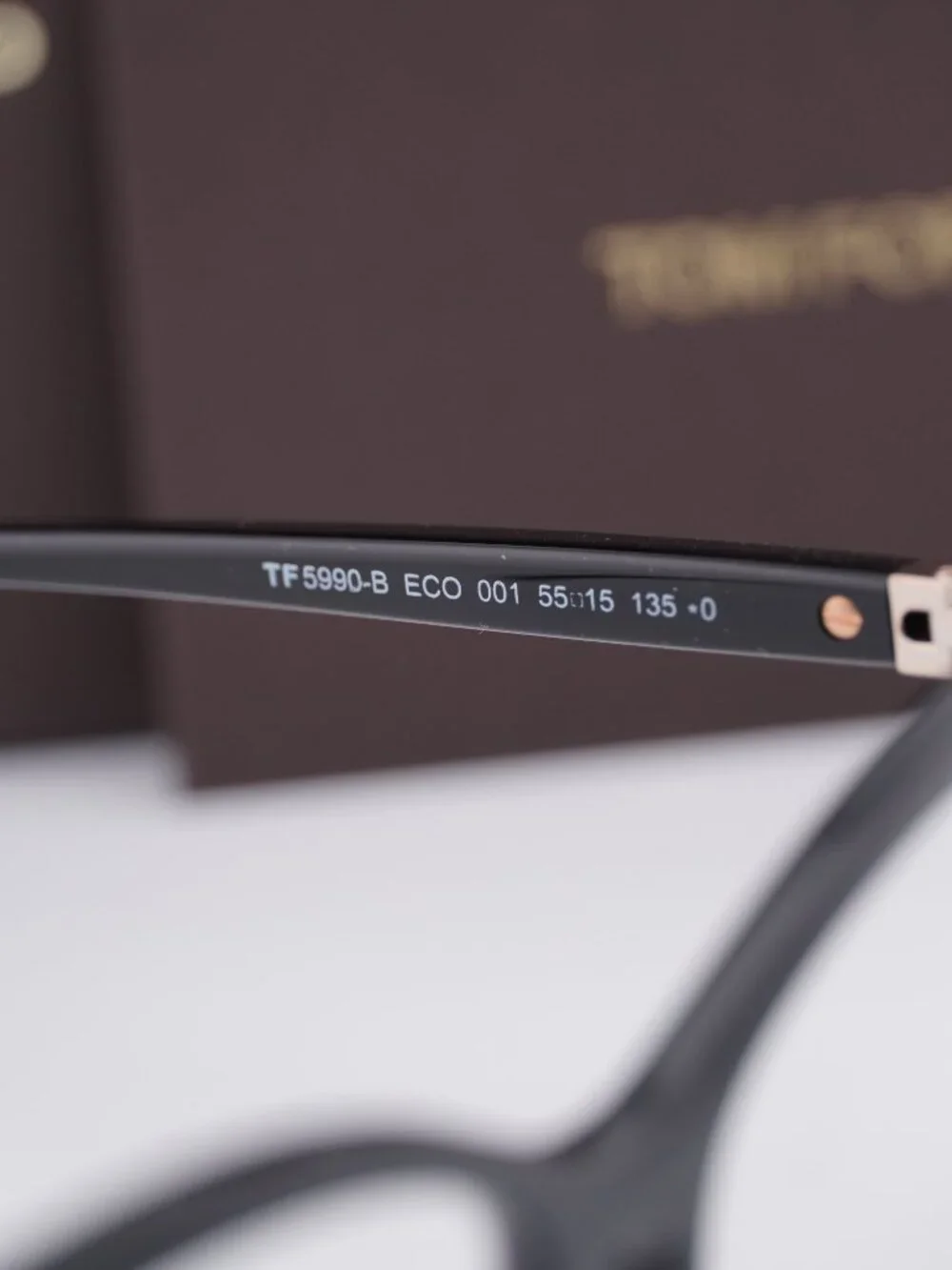 Tom Ford FT5990-B 001 Cat Eye Eyeglasses - Shiny Black 55mm